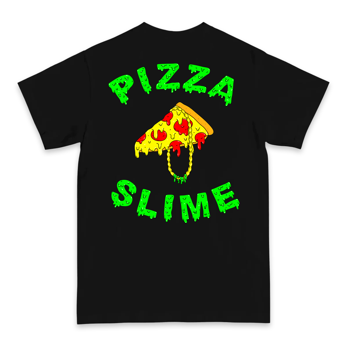 極美品 PLEASURES x PIZZASLIME プレジャーズ ピザスライム 半袖Ｔシャツ グリーン コットン サイズXL 中古 4c076144 Mostly Everything – PIZZASLIME