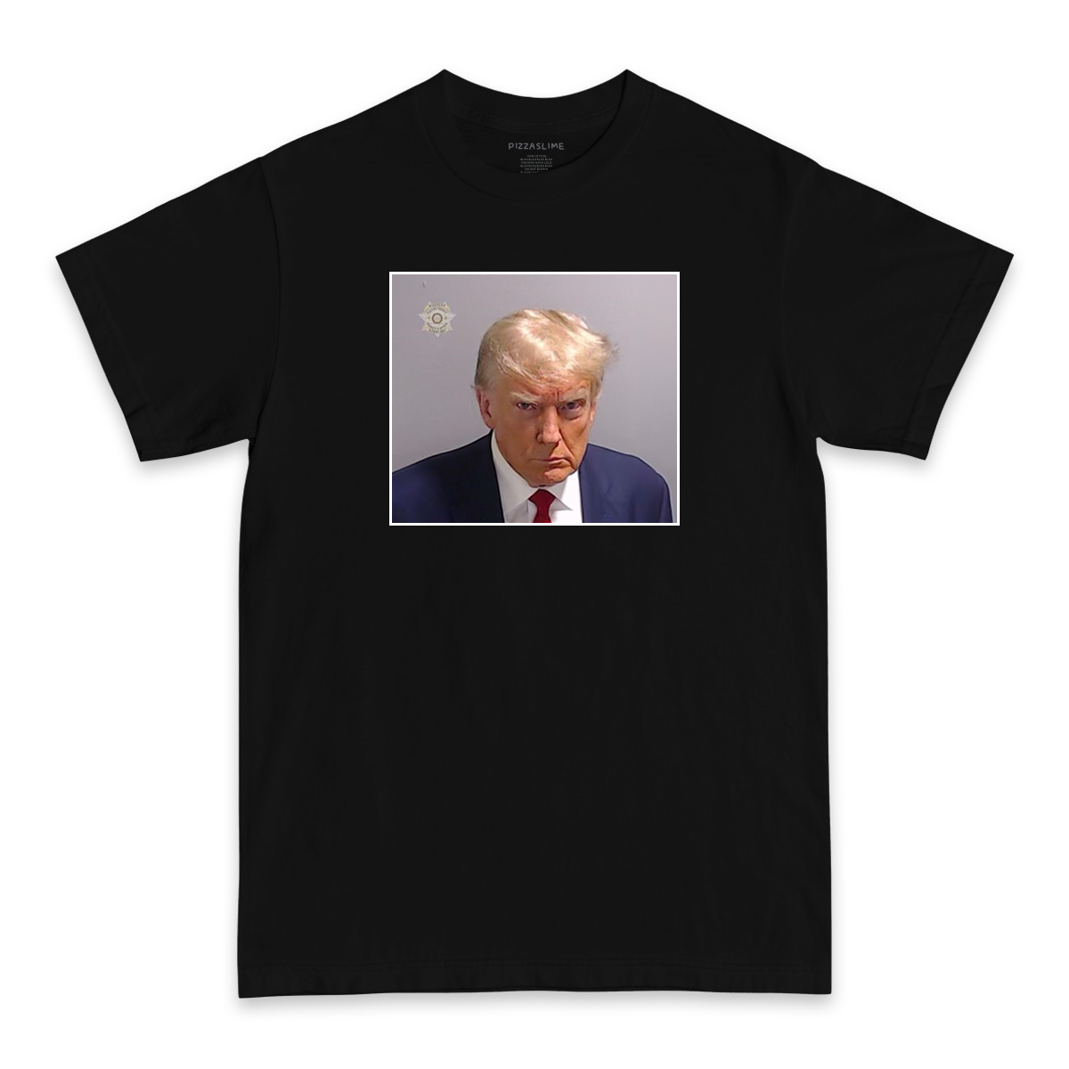 Donald Trump Mugshot T-Shirt (Fuckjerry x Pizzaslime) – PIZZASLIME