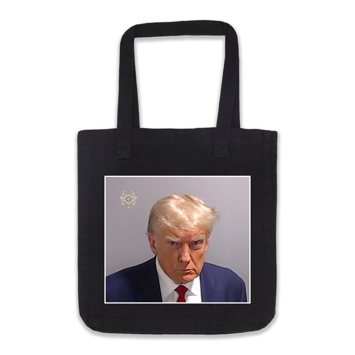 Donald Trump Mugshot Tote Bag (Fuckjerry x Pizzaslime) PIZZASLIME