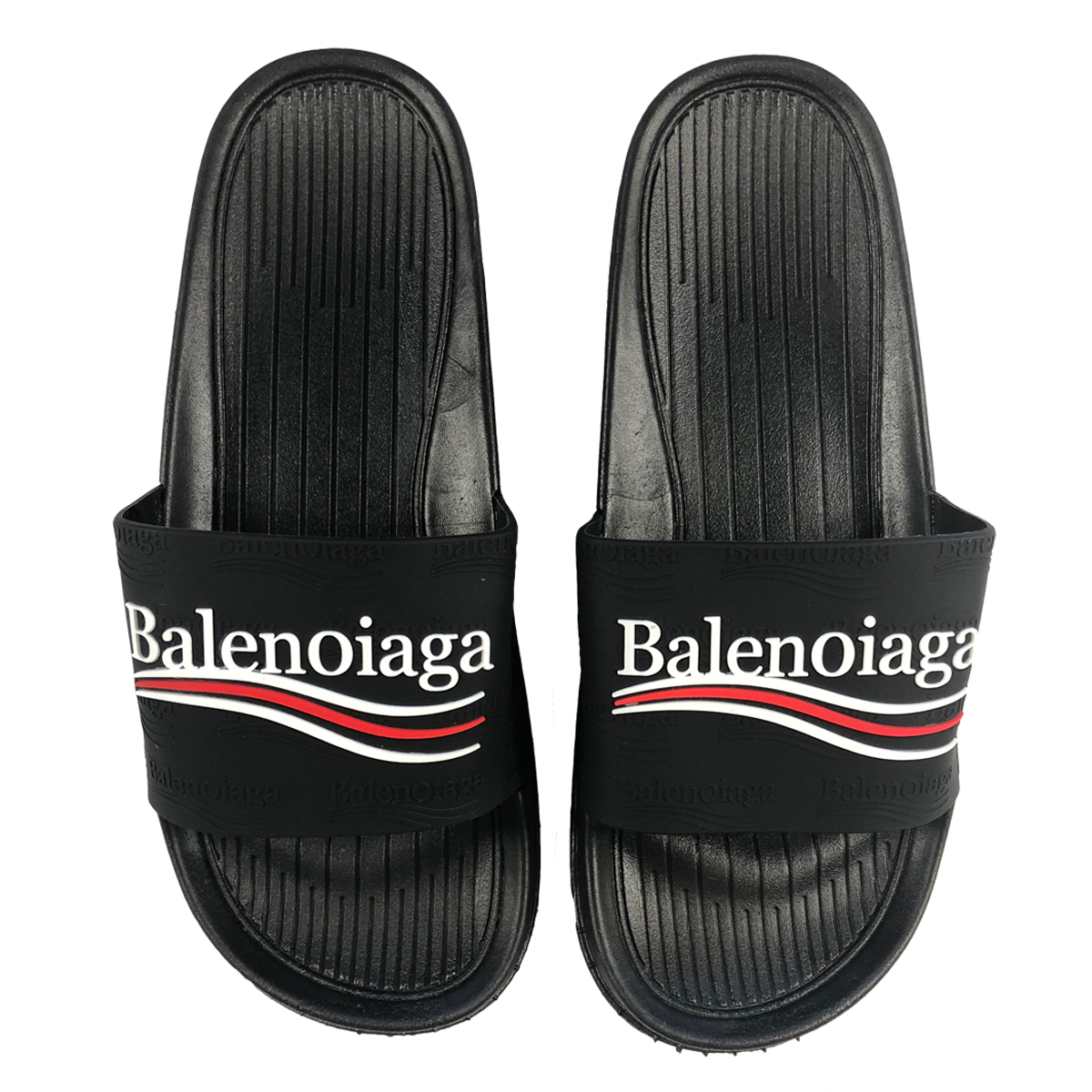 Balenoiaga Slides (BLACK) – PIZZASLIME