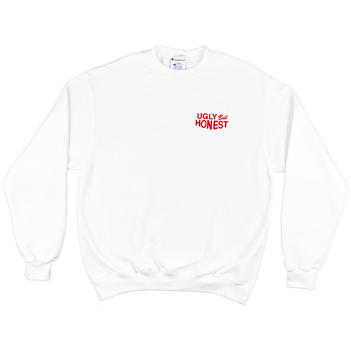 ugly but honest crewneck (embroidered) (white)